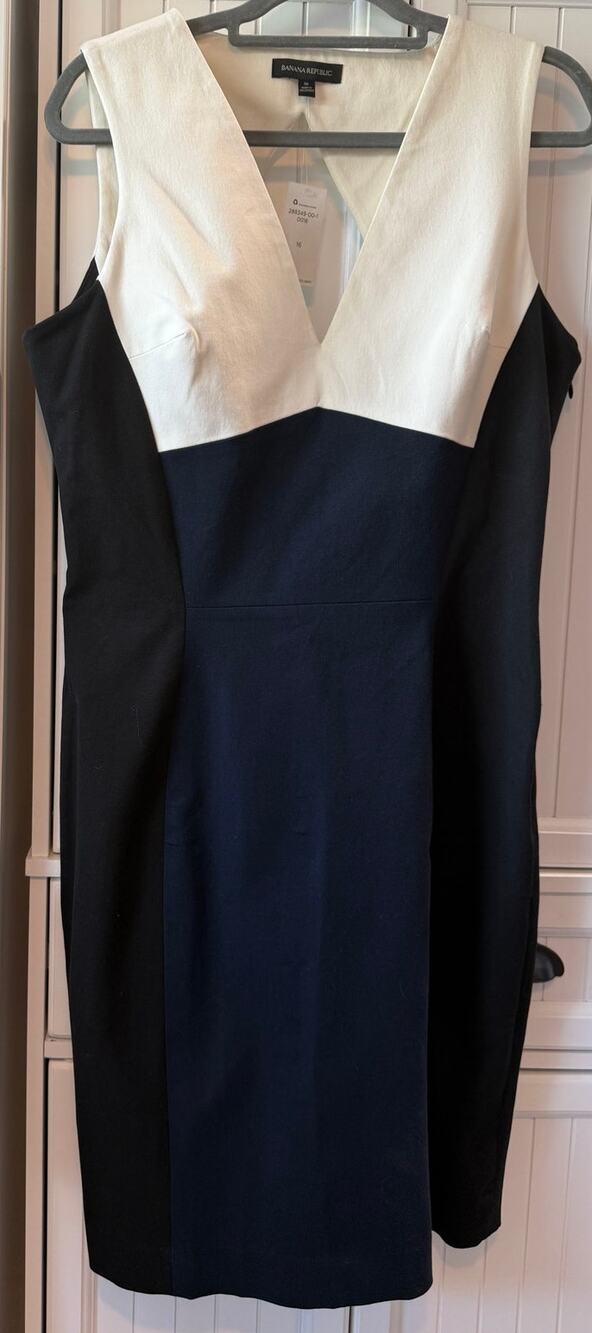 Banana Republic Color Block Sleeveless Dress sz 16 NWT